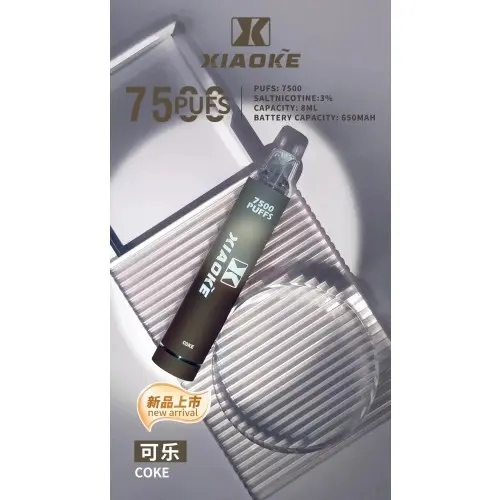【台灣現貨】XIAOKE 梟客 7500口 拋棄式電子煙 8ml長效續航穩定輸出 650mAh Type-C快充