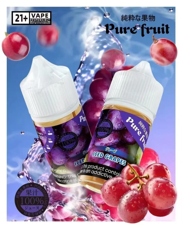 1783411015378.webp 【台灣現貨】Pure Fruit 純粹果物 煙油 30mL 日本原裝進口 清爽順喉不膩口 現榨果汁感
