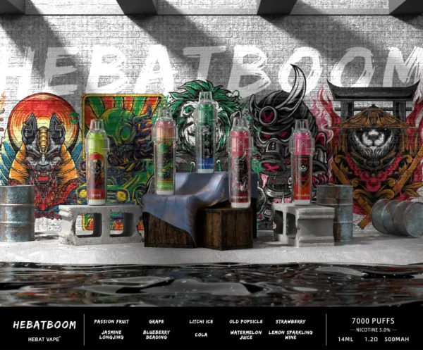 20240103105256.webp 【台灣現貨】Hebat 喜貝 BOOM 7000口 拋棄式電子煙 14ml巨量油倉 500mAh可充電續航 3.5%尼古丁鹽