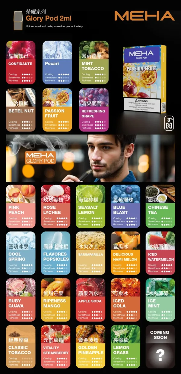 【台灣現貨秒發】MEHA 魅嗨 一代通用煙彈 2.0ml三顆裝 陶瓷芯升級防漏 3%順滑擊喉 完美適配一代主機