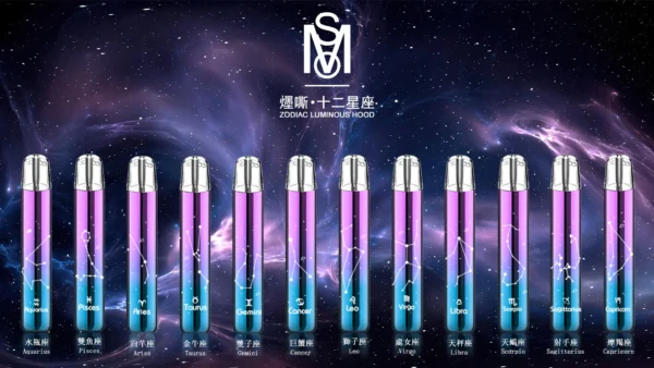 【台灣現貨秒發】MSO 爅嘶 十二星座系列 一代通用主機 通用各類一代煙彈 發光星座鐳雕款