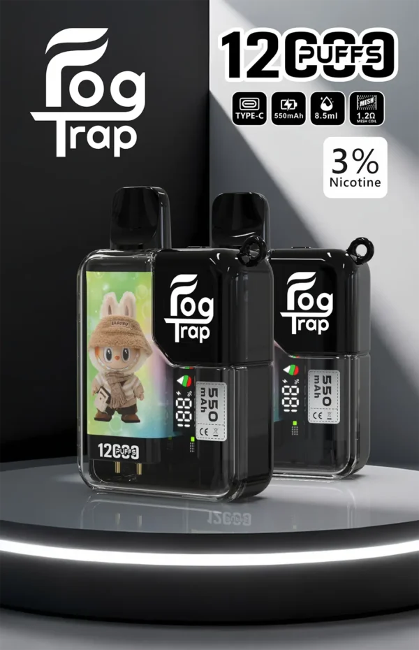 【全台現貨秒發】Fog Trap 12000口 蠟筆小新 × LABUBU 聯名拋棄式電子煙 油電數位顯示屏 雙檔功率切換【買十送一】