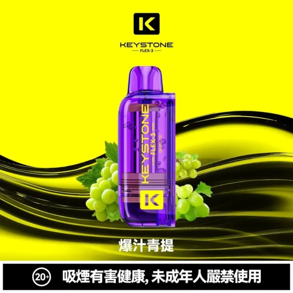 78b99205b2f582edfd0d1dea9e84524f-1024x1024.jpg.webp 【台灣現貨秒發】KEYSTONE 鑰石 FLEX-3 25000口大容量拋棄式電子煙 1100mAh支援Type-C充電 Mesh網狀芯【買一盒煙彈送主機】