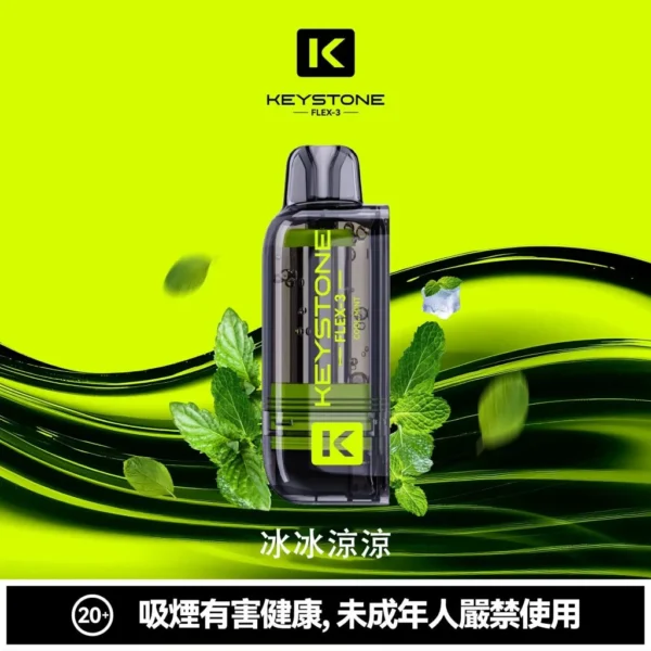 81838b76f663fed36cbccdc064886bd3-1024x1024.jpg.webp 【台灣現貨秒發】KEYSTONE 鑰石 FLEX-3 25000口大容量拋棄式電子煙 1100mAh支援Type-C充電 Mesh網狀芯【買一盒煙彈送主機】