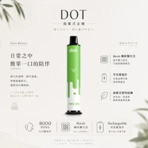 【台灣現貨秒發】DOT PLUS 佩特里 8000口 拋棄式電子煙 可充電式設計 冰感水果系列清爽入喉