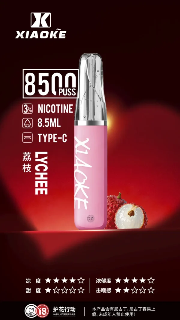 【台灣現貨秒發】XIAOKE 梟客 8500口拋棄式電子煙 8.5ml儲油 支援Type-C充電