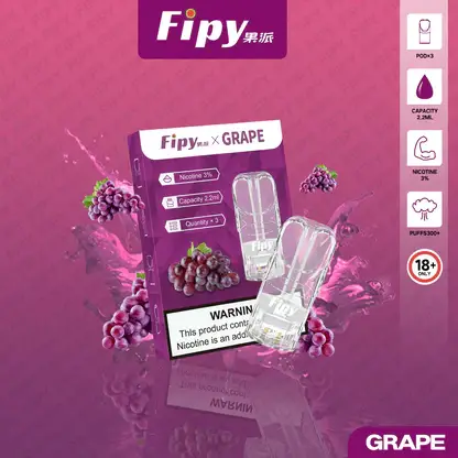 【全台現貨秒發】Fipy 果派 一代通用煙彈 2.2ml大容量 頂級陶瓷芯 3%尼古丁鹽爆汁口感【買三贈主機】