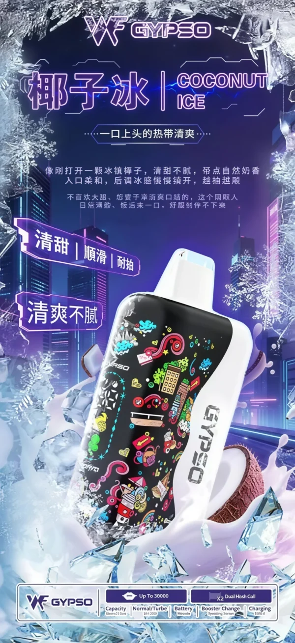 【台灣現貨秒發】GYPSO 滿天星 30000口大容量拋棄式電子煙 850mAh支援Type-C Dual Mesh雙網芯