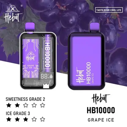 【全台現貨速發】Hebat 喜貝 10000口拋棄式電子煙 LED螢幕顯示 15ml油量 支援Type-C快充