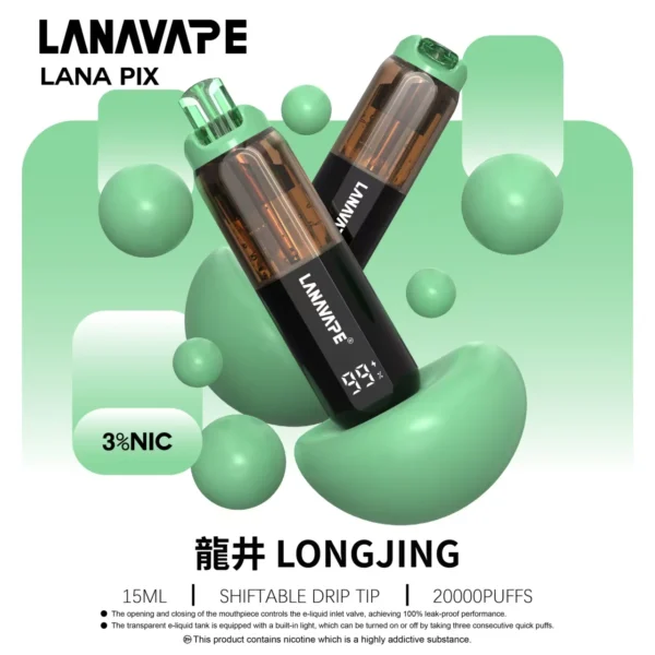 LANA-PIX-閃光彈-一次性20000口-龍井.webp 【台灣現貨秒發】LANA PIX 閃光彈 20000口拋棄式電子煙 可摺疊吸嘴乾淨衛生 850mAh大容量