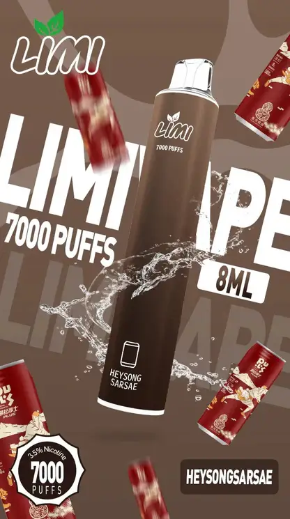 LIMI拋棄式一次性7000口-14.webp 【台灣現貨秒發】LIMI 7000口 拋棄式電子煙 650mAh可充電 冰感水果系列清涼入喉 3.5%強勁擊喉