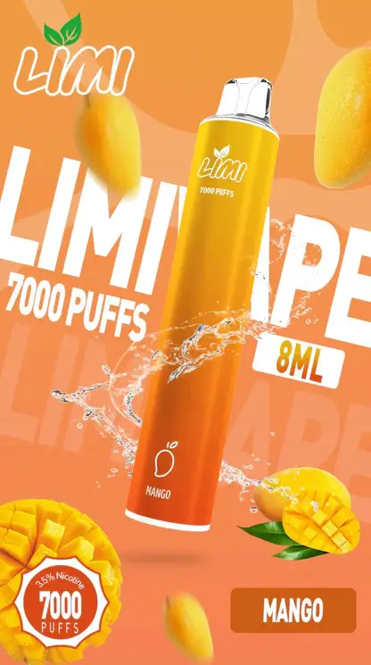 LIMI拋棄式一次性7000口-15.webp 【台灣現貨秒發】LIMI 7000口 拋棄式電子煙 650mAh可充電 冰感水果系列清涼入喉 3.5%強勁擊喉