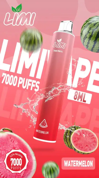LIMI拋棄式一次性7000口-2.webp 【台灣現貨秒發】LIMI 7000口 拋棄式電子煙 650mAh可充電 冰感水果系列清涼入喉 3.5%強勁擊喉