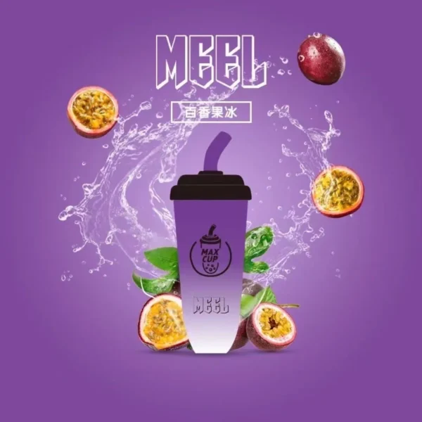 MEEL奶茶杯-百香果-1000x1000-1.webp 【台灣現貨秒發】MEEL 奶茶杯 6000口 拋棄式電子煙 15ml巨無霸油量 智慧Type-C快充長效續航不斷電