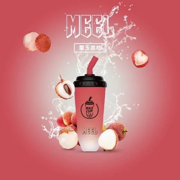 MEEL奶茶杯-荔枝-1000x1000-1.webp 【台灣現貨秒發】MEEL 奶茶杯 6000口 拋棄式電子煙 15ml巨無霸油量 智慧Type-C快充長效續航不斷電