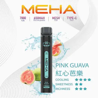 【台灣現貨】MEHA XBAR 魅嗨 小黑條 7000口 抛棄式電子煙 650mAh大電量可充電 极強冰感體驗