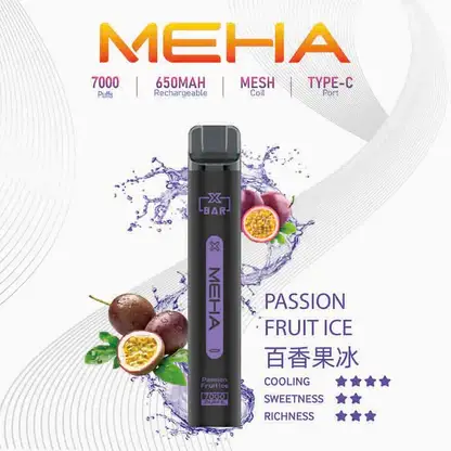 【台灣現貨】MEHA XBAR 魅嗨 小黑條 7000口 抛棄式電子煙 650mAh大電量可充電 极強冰感體驗