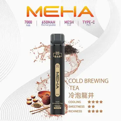 【台灣現貨】MEHA XBAR 魅嗨 小黑條 7000口 抛棄式電子煙 650mAh大電量可充電 极強冰感體驗