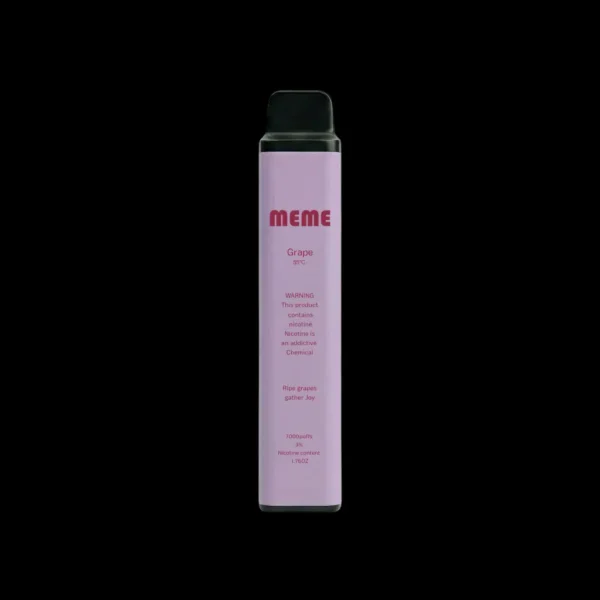 MEME-Grape.webp 【台灣現貨秒發】MEME 韓國熱銷 7000口 拋棄式電子煙 3%尼古丁鹽黃金配比 霧化細膩絲滑口感