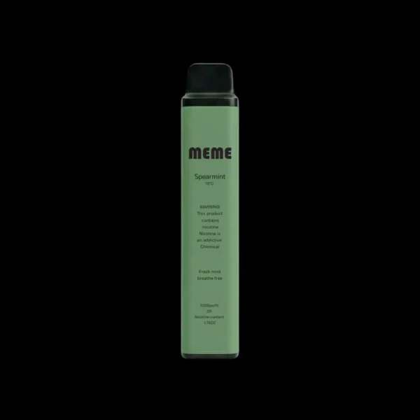 MEME-spearmint.webp 【台灣現貨秒發】MEME 韓國熱銷 7000口 拋棄式電子煙 3%尼古丁鹽黃金配比 霧化細膩絲滑口感