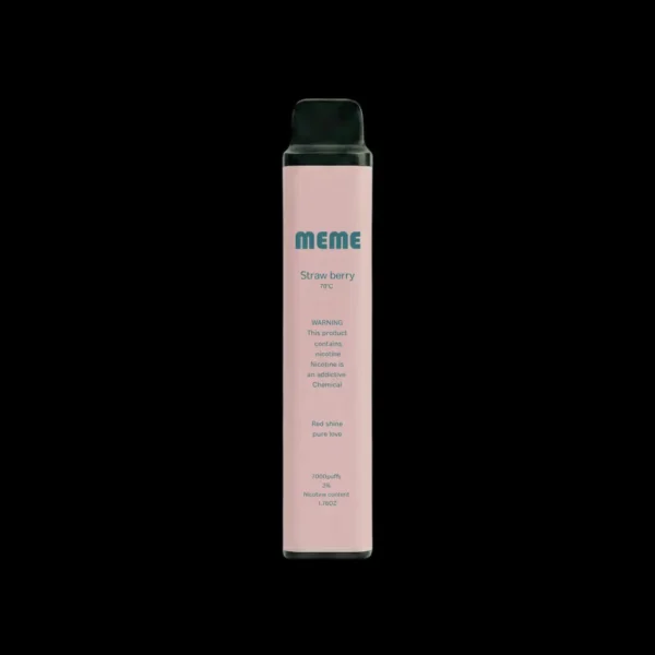 MEME-straw-berry.webp 【台灣現貨秒發】MEME 韓國熱銷 7000口 拋棄式電子煙 3%尼古丁鹽黃金配比 霧化細膩絲滑口感