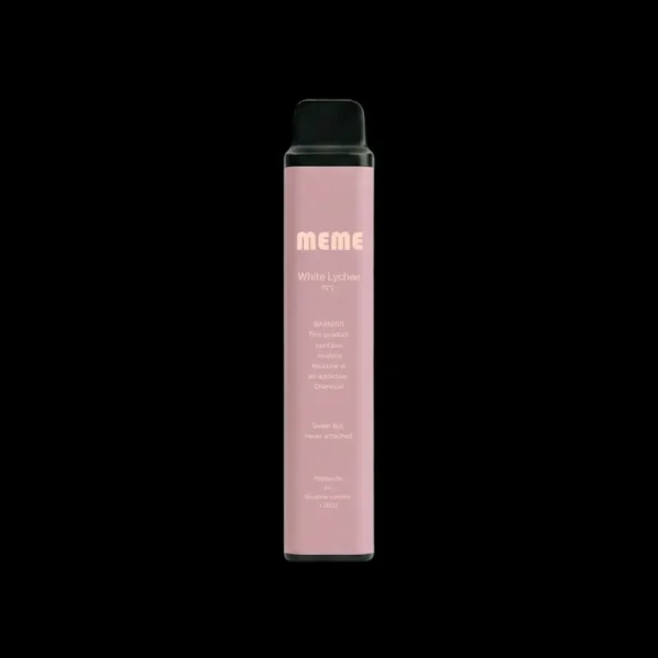 MEME-white-lychee.webp 【台灣現貨秒發】MEME 韓國熱銷 7000口 拋棄式電子煙 3%尼古丁鹽黃金配比 霧化細膩絲滑口感