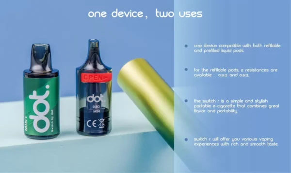 【台灣現貨秒發】DOT switch 佩特里 專用主機 專用DOT switch煙彈 終極防漏結構 Type-C快充 550mAh