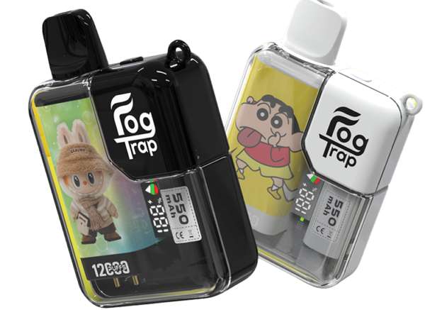 【全台現貨秒發】Fog Trap 12000口 蠟筆小新 × LABUBU 聯名拋棄式電子煙 油電數位顯示屏 雙檔功率切換【買十送一】