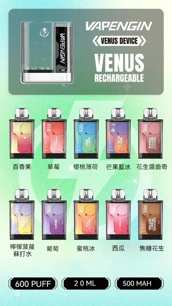 【台灣現貨秒發】VAPENGIN VENUS 金星 專用換彈拋棄式電子煙套裝 500mAh高效快充 網狀霧化芯【加購130送主機+電池】