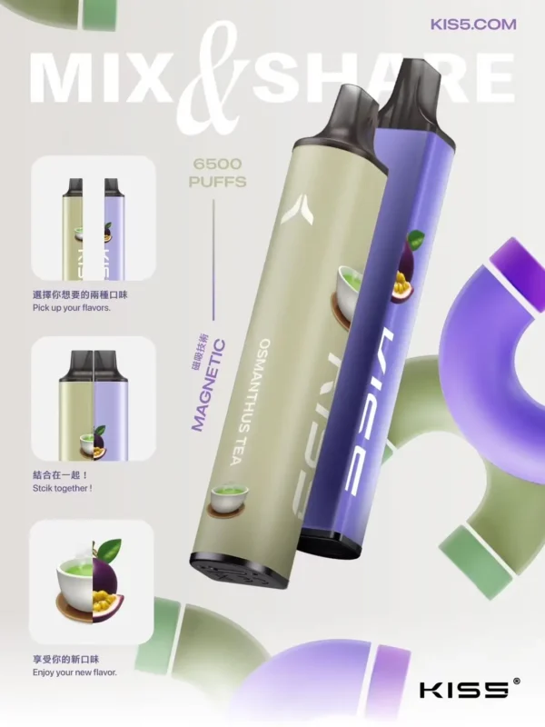 c4e4321bbdf1c65a8936386aaa68ffdd.webp 【全台現貨速發】KIS5 鎧斯 6500口 拋棄式電子煙 升級不漏油結構 雙芯磁吸自由配 Type-C快充