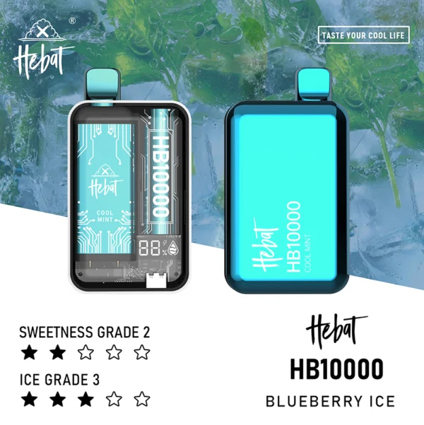 【全台現貨速發】Hebat 喜貝 10000口拋棄式電子煙 LED螢幕顯示 15ml油量 支援Type-C快充