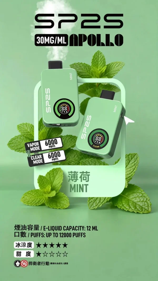 sp2snew7.webp 【台灣現貨】SP2S 12000口 拋棄式電子煙 30mg尼古丁鹽 650mAh大電量支援Type-C快充 雙檔調壓